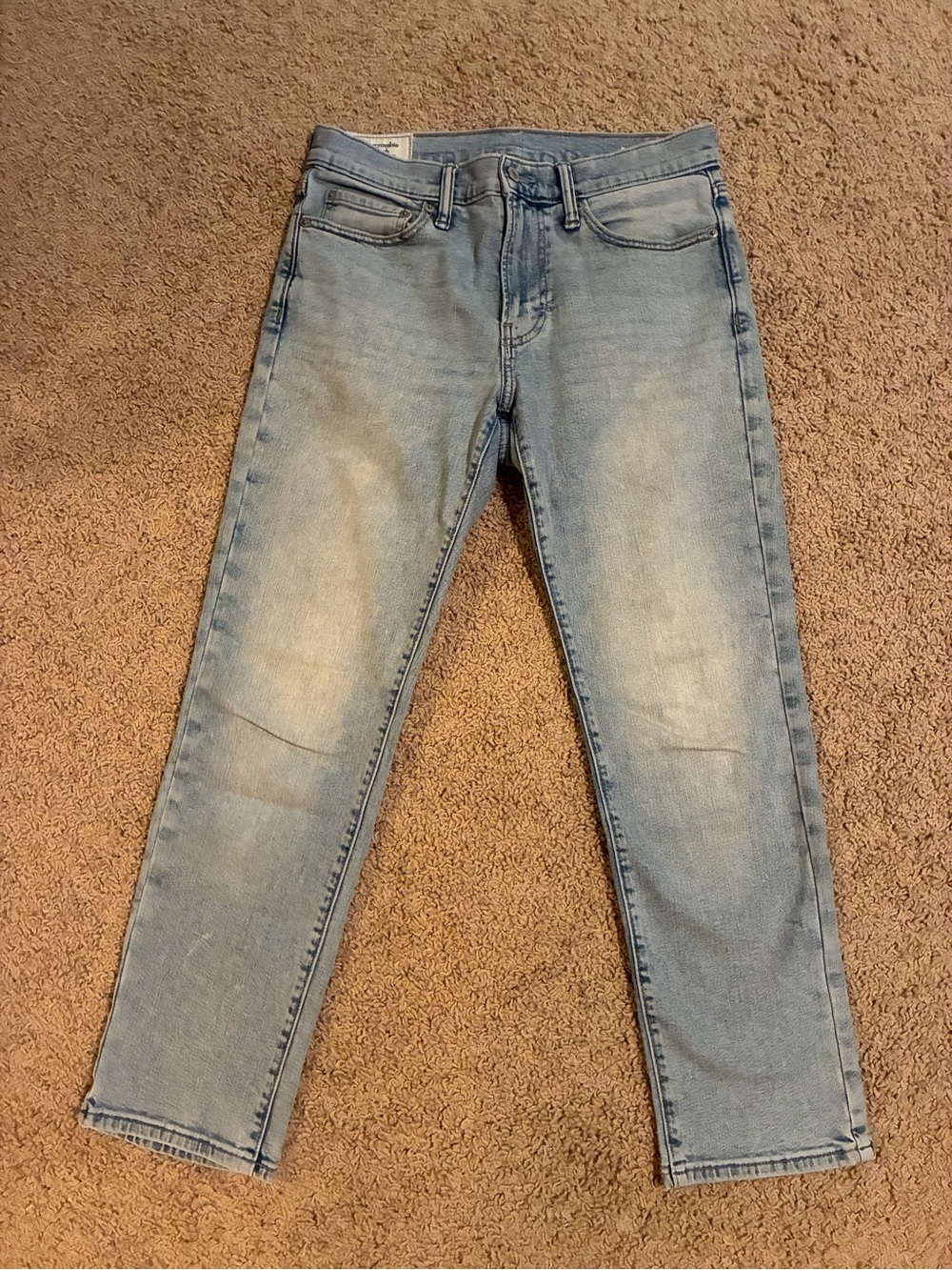 Abercrombie & Fitch Light Wash Slim Straight Jeans - Men's